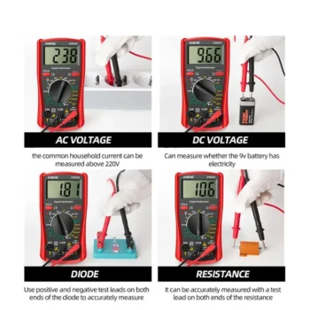 DM850 Professional Digital Multimeter 1999 Auto AC/DC Votage Tester Ohm Current Ammeter Test Probe Professional Detector Tool