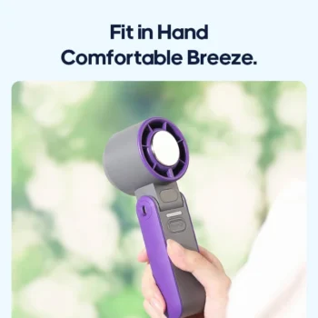 KINSCOTER: Portable Air Cooling Turbo Fan 3600mAh 100 Wind Speeds Adjustable Outdoor Foldable Handheld Fan