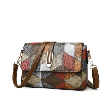 Flap Sling Shoulder Bags for Women Vintage Splicing Crossbody Messenger Bag Purse Female PU Leather Handbag Pocket - AliExpress