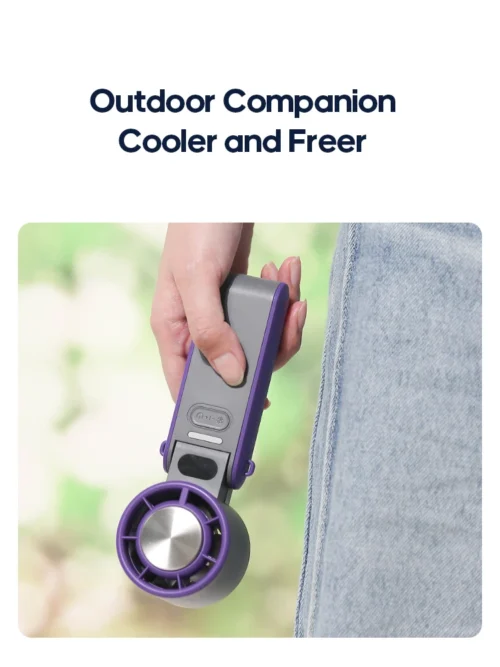 KINSCOTER: Portable Air Cooling Turbo Fan 3600mAh 100 Wind Speeds Adjustable Outdoor Foldable Handheld Fan - Image 12