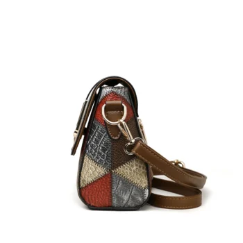 Flap Sling Shoulder Bags for Women Vintage Splicing Crossbody Messenger Bag Purse Female PU Leather Handbag Pocket - AliExpress