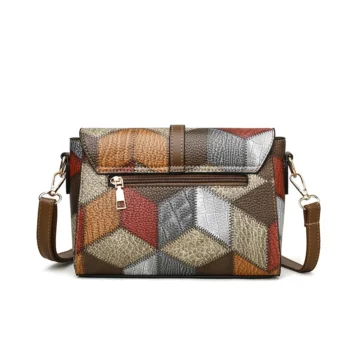 Flap Sling Shoulder Bags for Women Vintage Splicing Crossbody Messenger Bag Purse Female PU Leather Handbag Pocket - AliExpress
