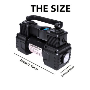 NYAP QICHEYONGPIN 12V Car Tire Inflator with LED Display - Portable, High-Pressure Air Pump for Auto, Truck, and Motorcycle Tires, Auto Shutoff Feature, Car Tire Inflation|Modern Tire Pump|Compact Design, Tire Inflator for Car
