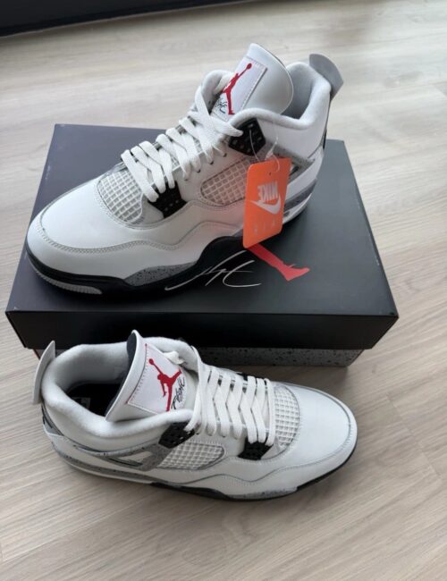 SIZE 6Y GS BRAND NEW Air Jordan 4 Retro OG 'White Cement' 2025 FV5029-100 - Image 2