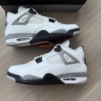 SIZE 6Y GS BRAND NEW Air Jordan 4 Retro OG 'White Cement' 2025 FV5029-100