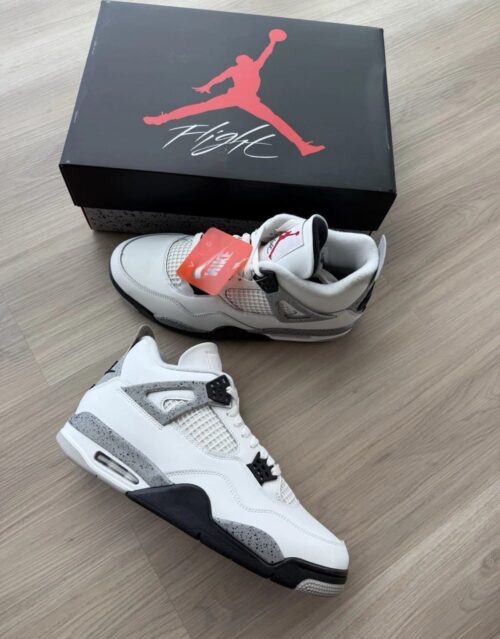 SIZE 6Y GS BRAND NEW Air Jordan 4 Retro OG 'White Cement' 2025 FV5029-100 - Image 4