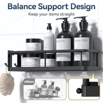 YASONIC Shower Caddy with Removable Hooks 2 Pack