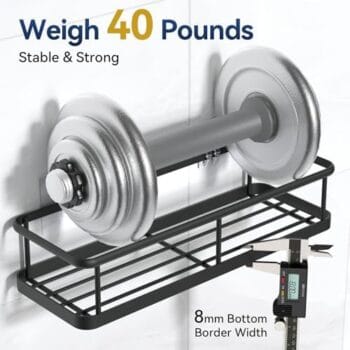 YASONIC Shower Caddy with Removable Hooks 2 Pack