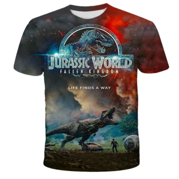 New Jurassic Dinosaur Pattern 3D Print T-Shirts Men/Women