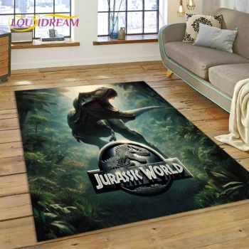 3D Cartoon Jurassic Park Dinosaur Dino Rug Carpet for Living Room