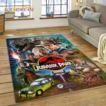 3D Cartoon Jurassic Park Dinosaur Dino Rug Carpet for Living Room