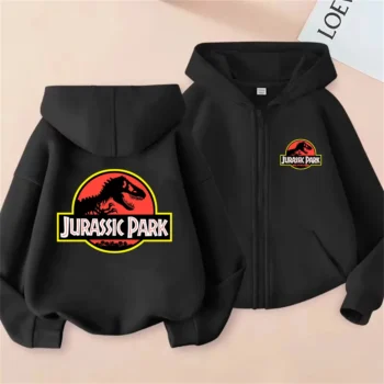 Jurassic Park dinosaur cardigan Children's Zipper Hoodie