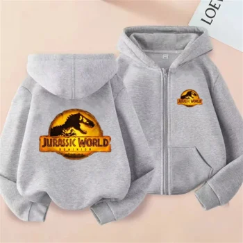 Jurassic Park dinosaur cardigan Children's Zipper Hoodie