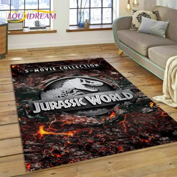 3D Cartoon Jurassic Park Dinosaur Dino Rug Carpet for Living Room