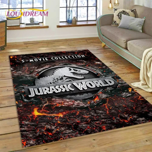3D Cartoon Jurassic Park Dinosaur Dino Rug Carpet for Living Room - Image 13