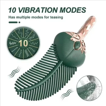 VibraLux peacock feather sex toy vibrator