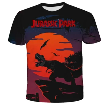 New Jurassic Dinosaur Pattern 3D Print T-Shirts Men/Women