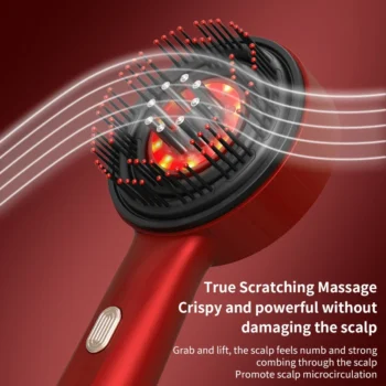 Electric Vibration Massage Comb Red Light Therapy