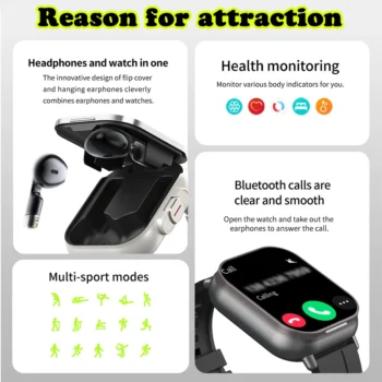 2in1 Smartwatch & Bluetooth Earphone