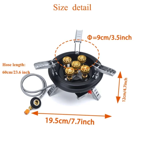 Portable Camping Gas Stove High Pressured Hiking Burner - Image 3
