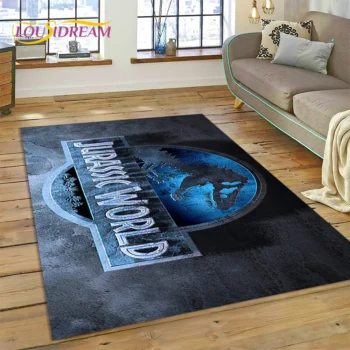 3D Cartoon Jurassic Park Dinosaur Dino Rug Carpet for Living Room