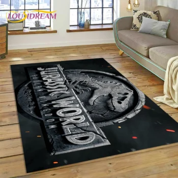 3D Cartoon Jurassic Park Dinosaur Dino Rug Carpet for Living Room