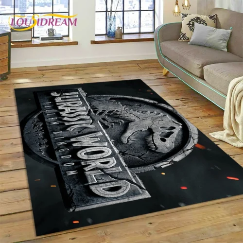 3D Cartoon Jurassic Park Dinosaur Dino Rug Carpet for Living Room - Image 11