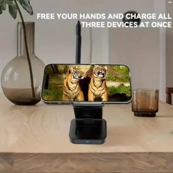 30W 3 in 1 Wireless Phone Magnetic Foldable Charger