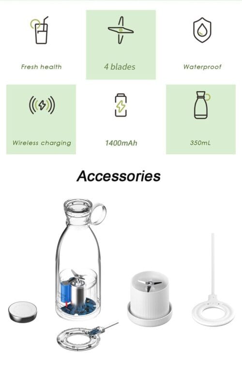 Mini Portable Blender Electric Juicer Fruit Mixers - Image 4